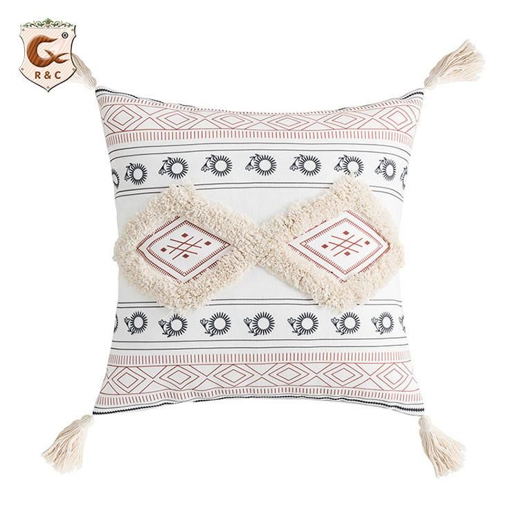 Embroidery New Fashion Plaid Geometric Cushion Cover Pillow Cover Pillowcase Home Decorative Sofa Throw Pillow