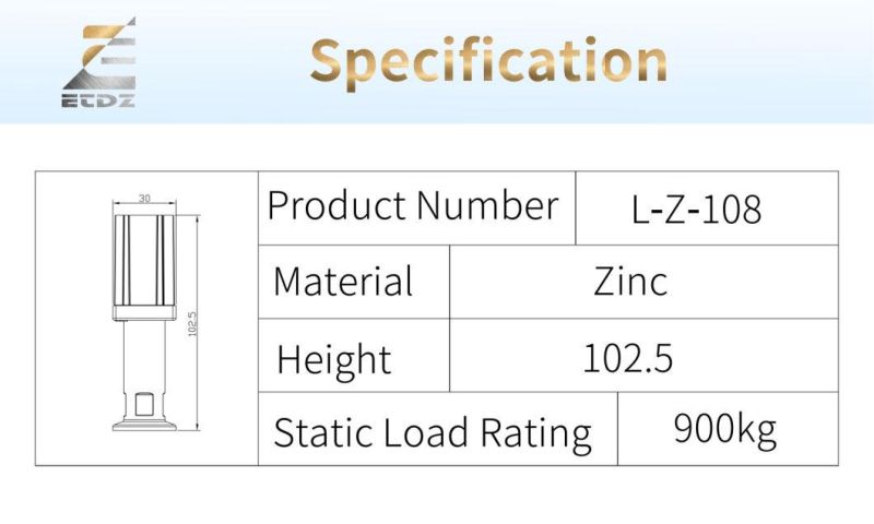 L-Z-108 Kitchen Part Table Equipment Adjustable Leg Kitchen Adjustable Leg