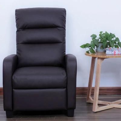 Modern Push Back Faux Leather Chair Sofa Reclining