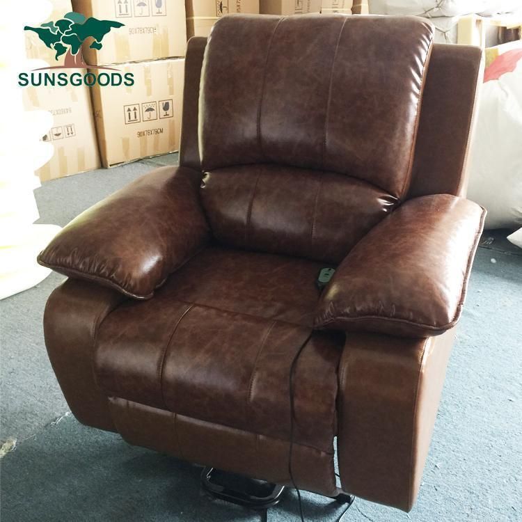 Best Quality Big Armest Comfortable Genuine Leather Elderly Recliner, Power Lift Recliner Elderly, Recliner Chairs for The Elderly