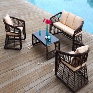 Deluxe Outdoor Rattan Garden Wicker 4-Piece Sofa Set