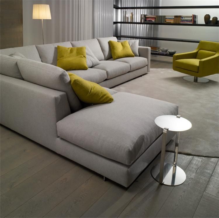 New Design Furniture Couch Navy Blue Velvet Sofa in Brass Legs for Two Seater and Three Seater Living Room Sofa