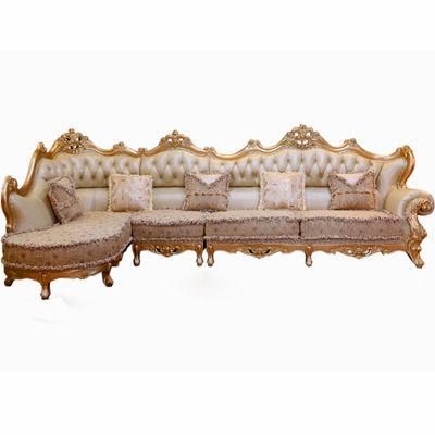 Classical Wooden Corner Sofa in Optional Sofas Color for Home Furniture