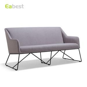 Wholesale Living Room Home furniture Two Seats Sofa with Fabric Metal Base