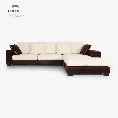 Factory Modern Wood Living Room Furniture Leisure Home Recliner Couch Corner Sofa