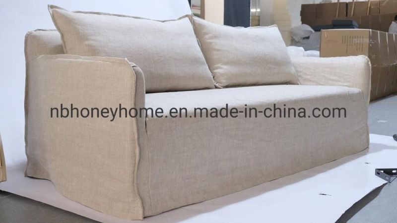 Modern Living Room Furniture Classic 3 Seat Slip Cover Fabric Sofa