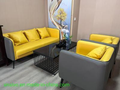 Sofa, Simple Style, Economical Three-Person Coffee Table Combination Office Sofa, Meeting Guests, Negotiation, Business Office