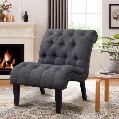 Recliner Chairs Armless Accent Lounge Chair Upholstered Tufted Sofa Backrest