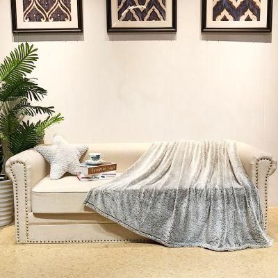 Super Soft 100% Polyester Brown Plush Fuzzy Sofa Bedding Fluffy Fleece Fur Blanket