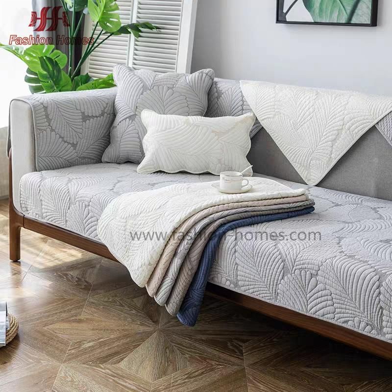 European Luxury Microfiber Embroidered Covers for Sofa