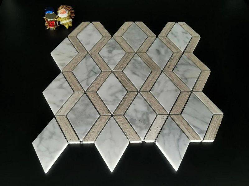 Very Popular in The Europe and America, Middle East, The Diamond Stone Mosaic, Marble Used for Kitchen Baffle Wall, Sofa Background, Bath Room Metope