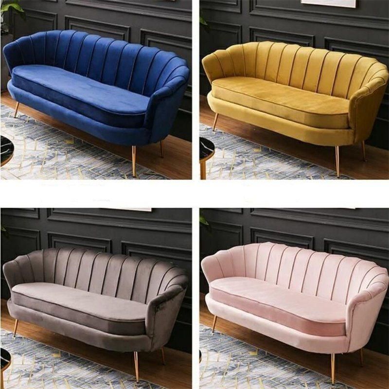 Wholesale Luxury 5 Star Hotel Lobby Furniture Single Double Three Person Green Fabric Design Chair Livingroom Bedroom Lazy Person Sofa