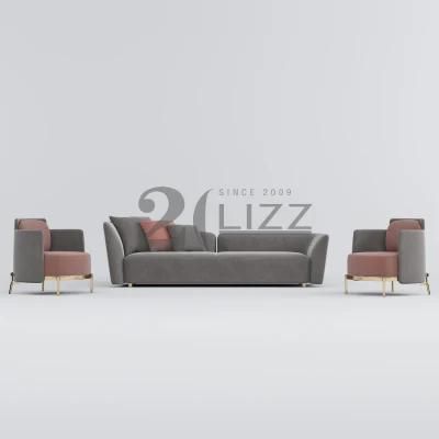 Direct Sale Contemporary Style Home Furniture European Leisure Living Room Fabric Grey Sofa