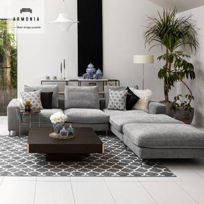 Modern Home Furniture Living Room Fabric Modular L Shape Corner Sofa