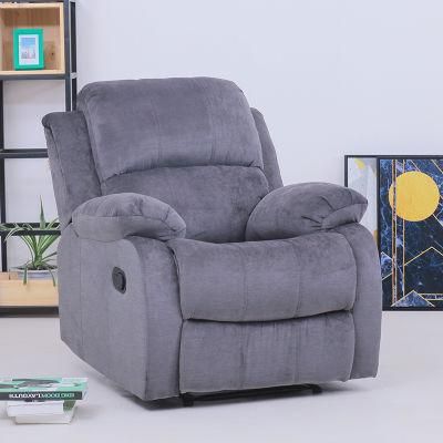 Dark Grey Fabric Living Room Sofa Reclining Chair Adjustable