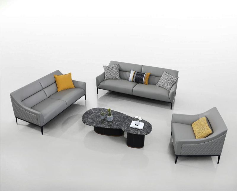 Guangdong Factory Modern Home Furniture Sectional Leather Sofa Set Living Room Sofa