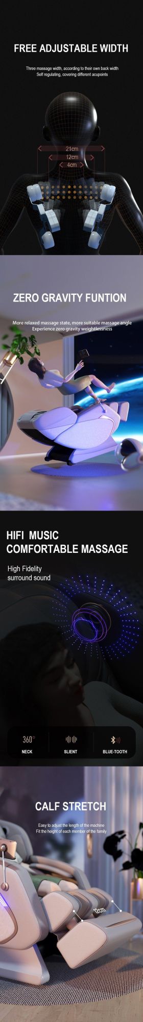 High Quality Shiatsu Foot Sofa 4D Full Body Care Massage Chair
