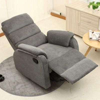 Dark Grey Color Home Furniture High Quality and Cheap Manual Recliner Sofa Comfortable and Durable Fabric Sofa Living Room Sofa
