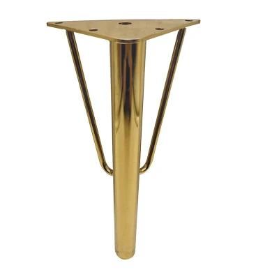 Wejoy European Light Luxury Style Triangular Metal Chrome Popular Sofa Gold Furniture Legs