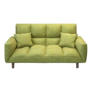 Simple Fashion Green Folding Multi-Functional Fabric Sofa Bed for Living Room