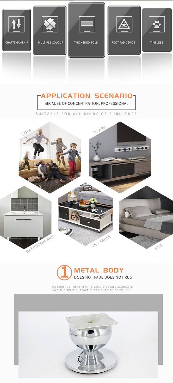 Sofa Accessories Part Sofa Leg with Strong Support and Good Surface Finish