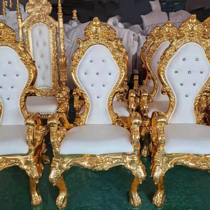 Manufacturer Hotel King Throne Wood Furniture European Antique Chaise Nordic Carved Double Single Concubine Sofa Decoration Couch Wedding Image Chair