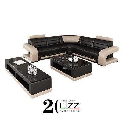 Season Discount Promotion L Shape Big Corner Home Furniture Italy Leather Sofa Set