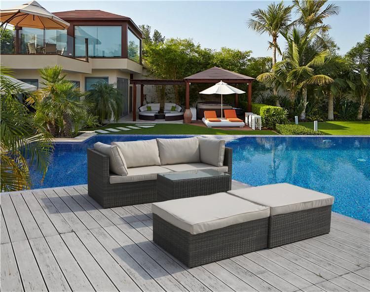 Factory Custom Fashion Design Wicker Sofa Set Outdoor Rattan Garden Sofa