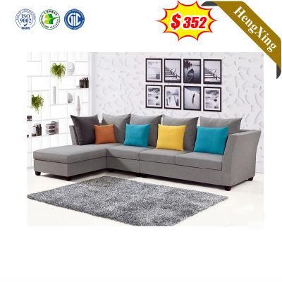 Latest New Modern Design Sectional L Shape Chinese Wooden Home Living Room Furniture Fabric Leisure Corner Sofa