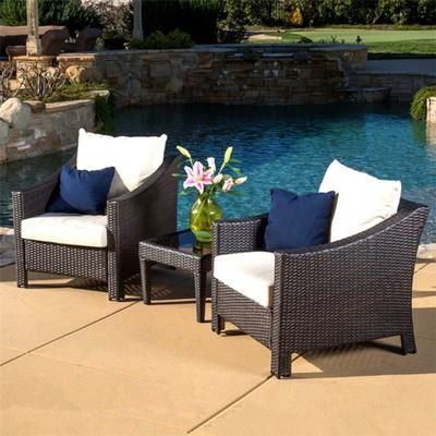 Alcony Three Piece Suit Combination European Style Back Rattan Chair Sofa Knitting