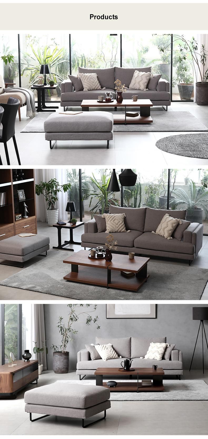 Customized Sponge Recliner Sectional L Shape Home Furniture Corner Sofa