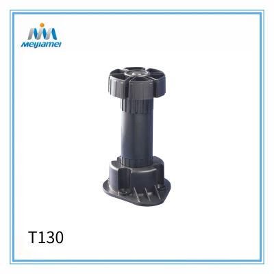 T130 Screw in PP Plastic Cabinet Feet for Bathroom Furnitures 100-130mm