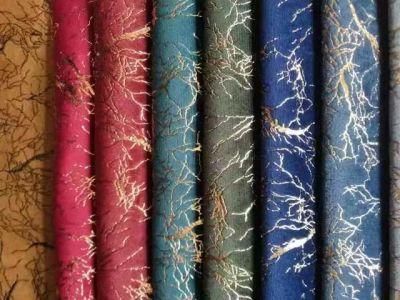 Foiling or Bronze Velvet Face Fabric with Nonwoven or Fleece Backing Lamination Fabric