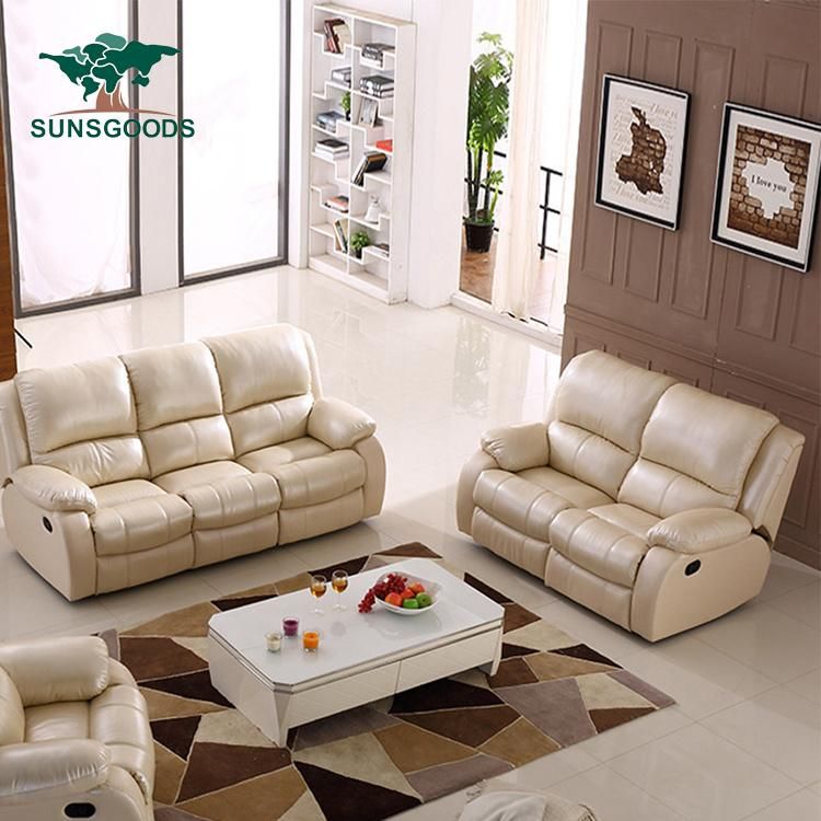Wholesale Modern Leisure Leather Reclining Home Furniture Living Room Sofa