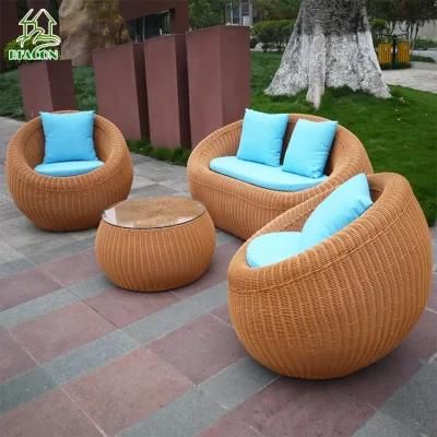 Superior Plastic Wood Table and Chair Aluminum Patio Leisure Sofa Set