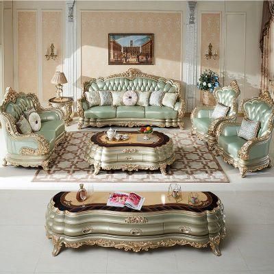 Wood Carved Living Room Sofa with Optional Sofas Color and Seats