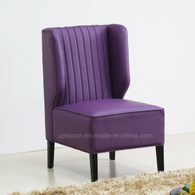 (SP-HC578) China Modern Leather Hotel Sofa Chair Wooden Legs