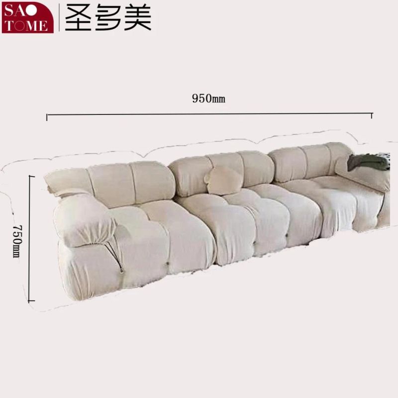 Modern Light Luxury Living Room Furniture Can Be Customized Color Flannel Sofa