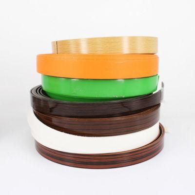 0.25*25mm Barma Teak Color PVC Edgebanding Used for Furniture Decoration