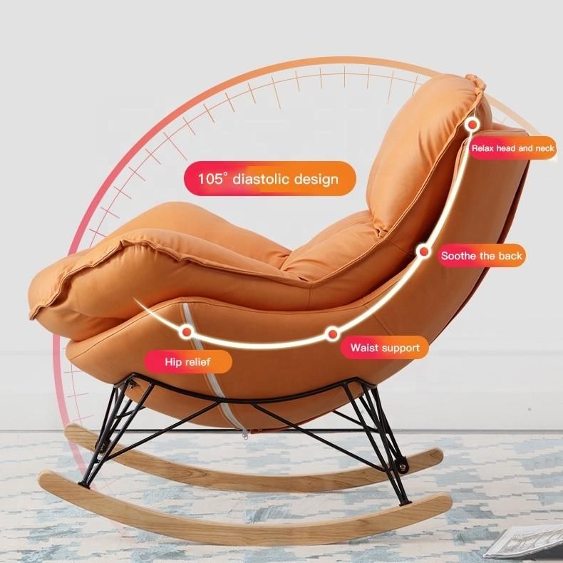 Comfortable Modern Design Lazy Sofa Chair Home Furniture Rocking Chair for Balcony