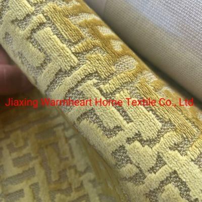 Highend Cut Pile Jacquard Velvet Furniture Fabric for Sofa Bedding Chair Cushion Upholstery Fabric (WH036)