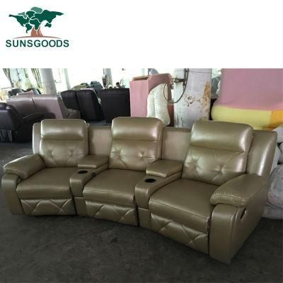 Home Theater 2 Seater Sofa Recliner with Cup Holder and Storage