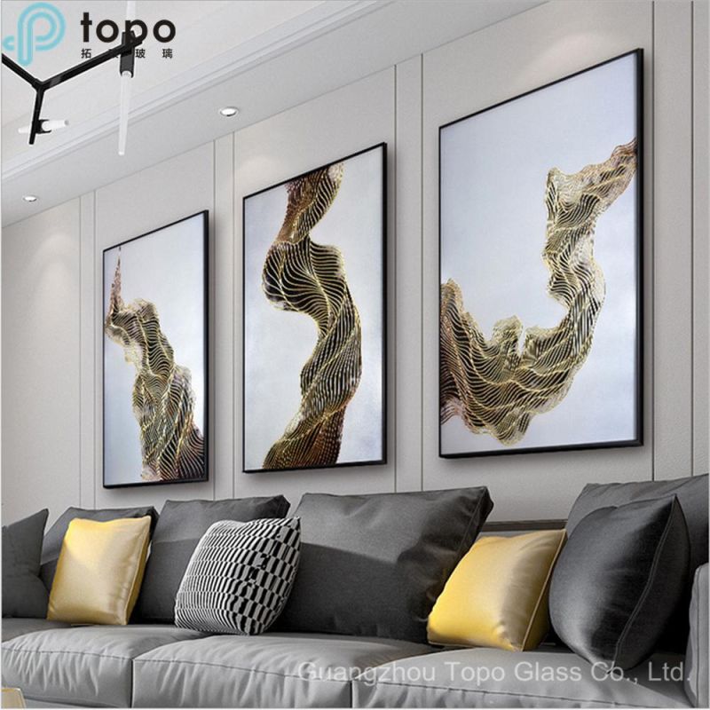 Tempering 3D Decorative Wall Art Glass Paintings (MR-YB6-2042A)
