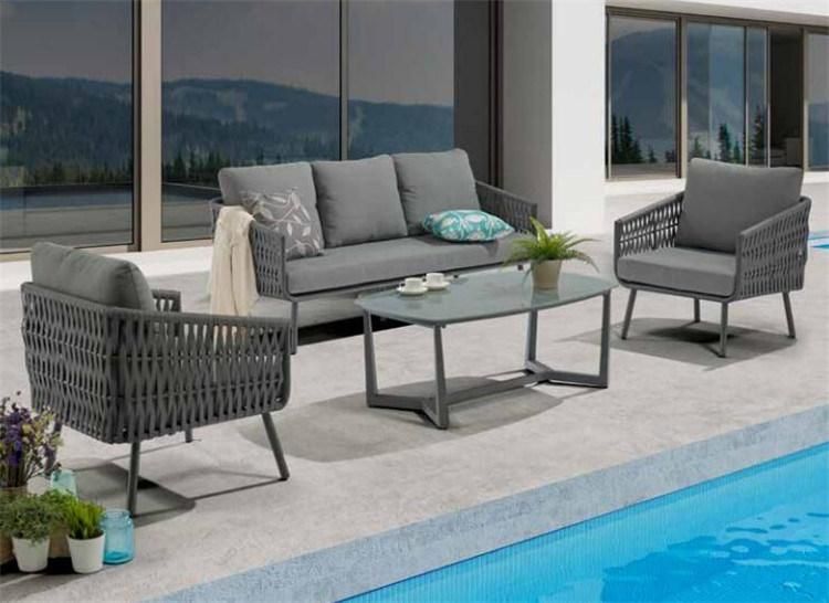 Wholesale Resort Hotel Lounge Garden Set Metal Aluminum Garden Outdoor Patio Sofa Set