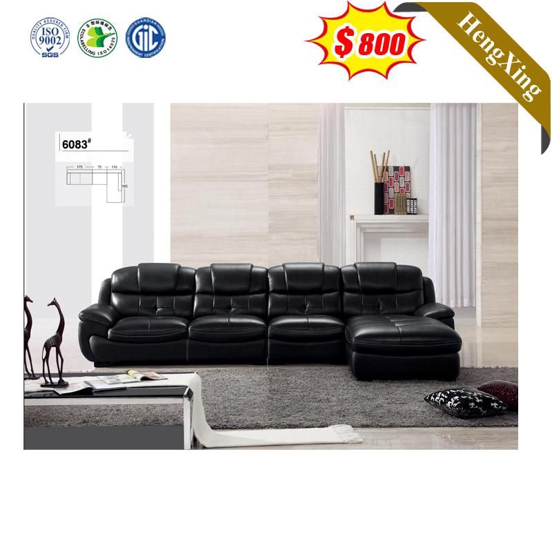 Black Color Office Room Furniture Waiting Customer PU Leather Hotel Living Room Sofa
