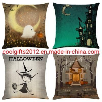 Halloween Pillow Covers Decorative Pillow Case Cotton Linen Sofa Square Pillow Case