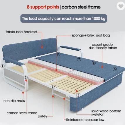 Modern Home Furniture Convertible Cum Sofa Bed for Living Room
