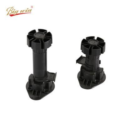 Furniture Part ABS Plastic Bainte Leg Black Colorh70-130mm Cabinet Leg