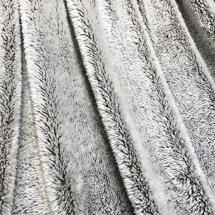 Super Soft 100% Polyester Grey Plush Fuzzy Sofa Bedding Fluffy Fleece Fur Blanket