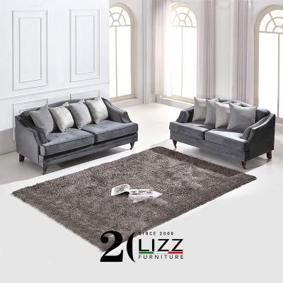 Dubai Popular Home Furniture Living Room Leisure Modern Velvet Fabric Sofa
